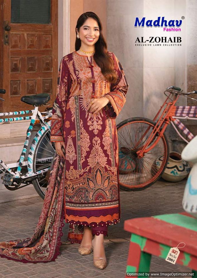 Al Zohaib Vol 2 Madhav Cotton Printed Pakistani Readymade Suits Wholesale Market Surat
